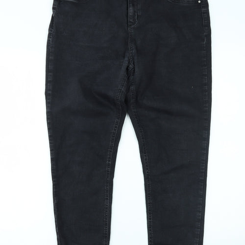 George Womens Black  Denim Skinny Jeans Size 20 L28 in