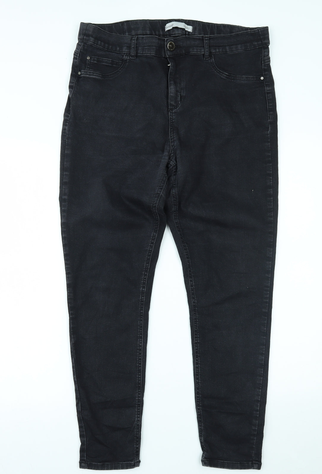 George Womens Black  Denim Skinny Jeans Size 20 L28 in
