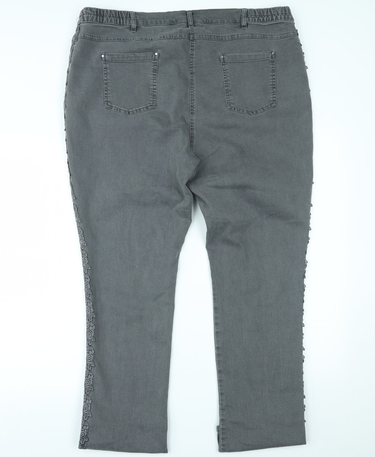 Together Womens Grey  Denim Straight Jeans Size 20 L30 in