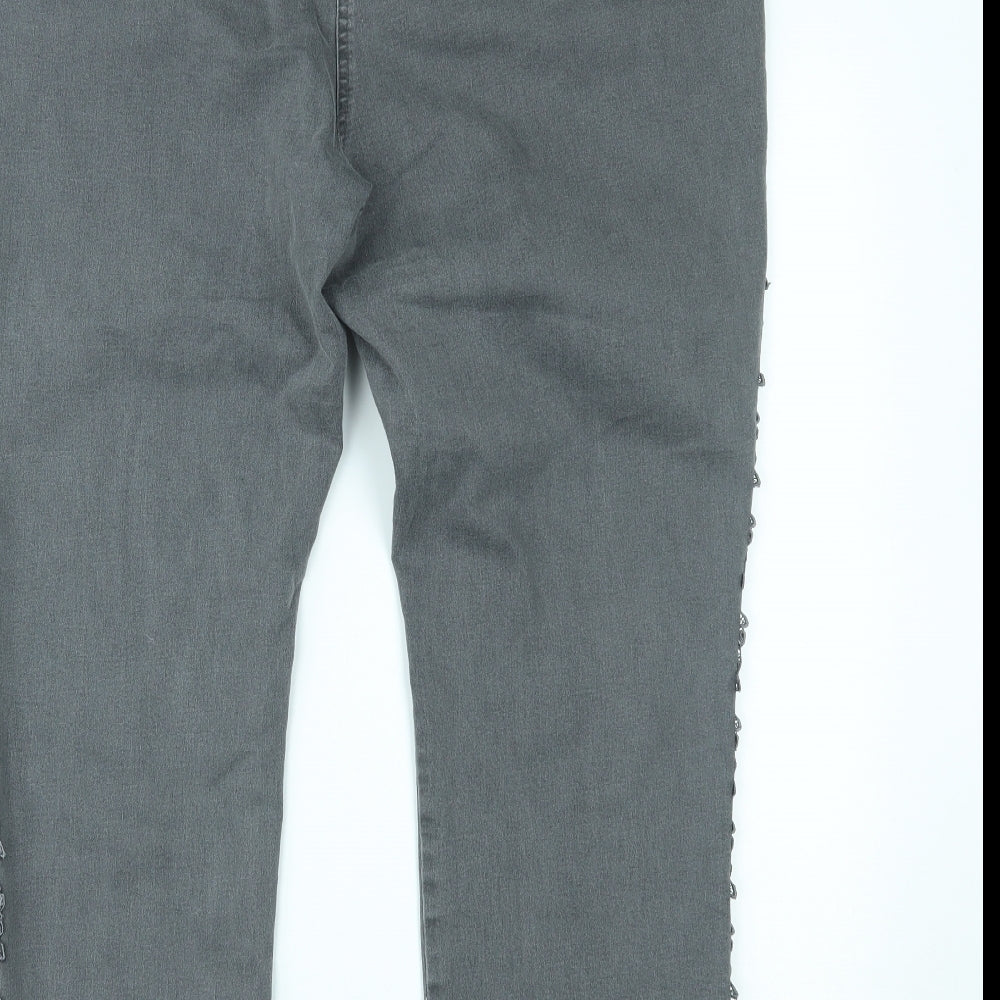 Together Womens Grey  Denim Straight Jeans Size 20 L30 in
