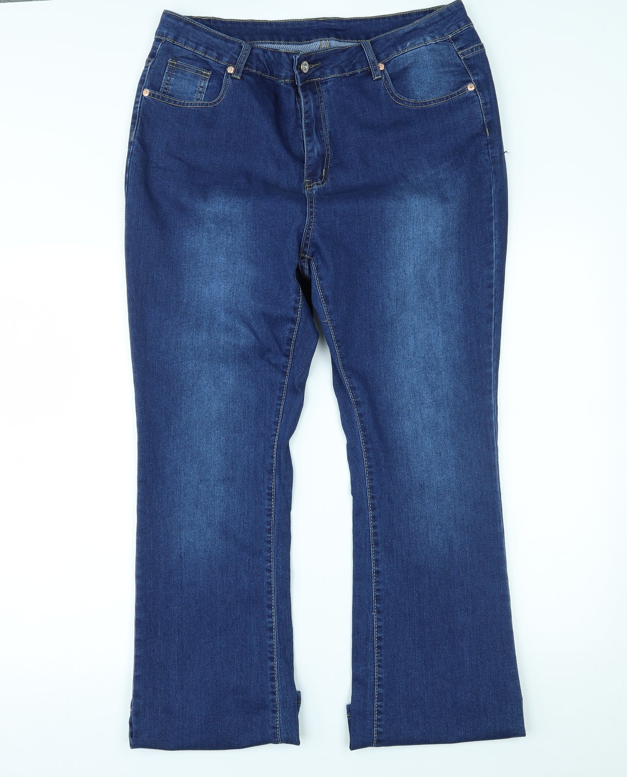 SheIn Womens Blue  Denim Bootcut Jeans Size 2XL L28 in