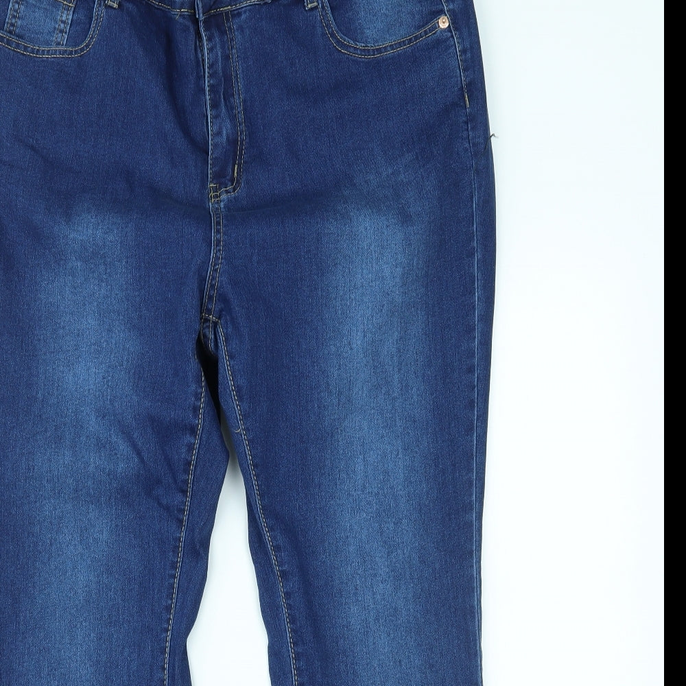 SheIn Womens Blue  Denim Bootcut Jeans Size 2XL L28 in