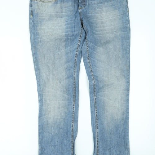 VERO MODA Womens Blue  Denim Straight Jeans Size 34 in L33 in