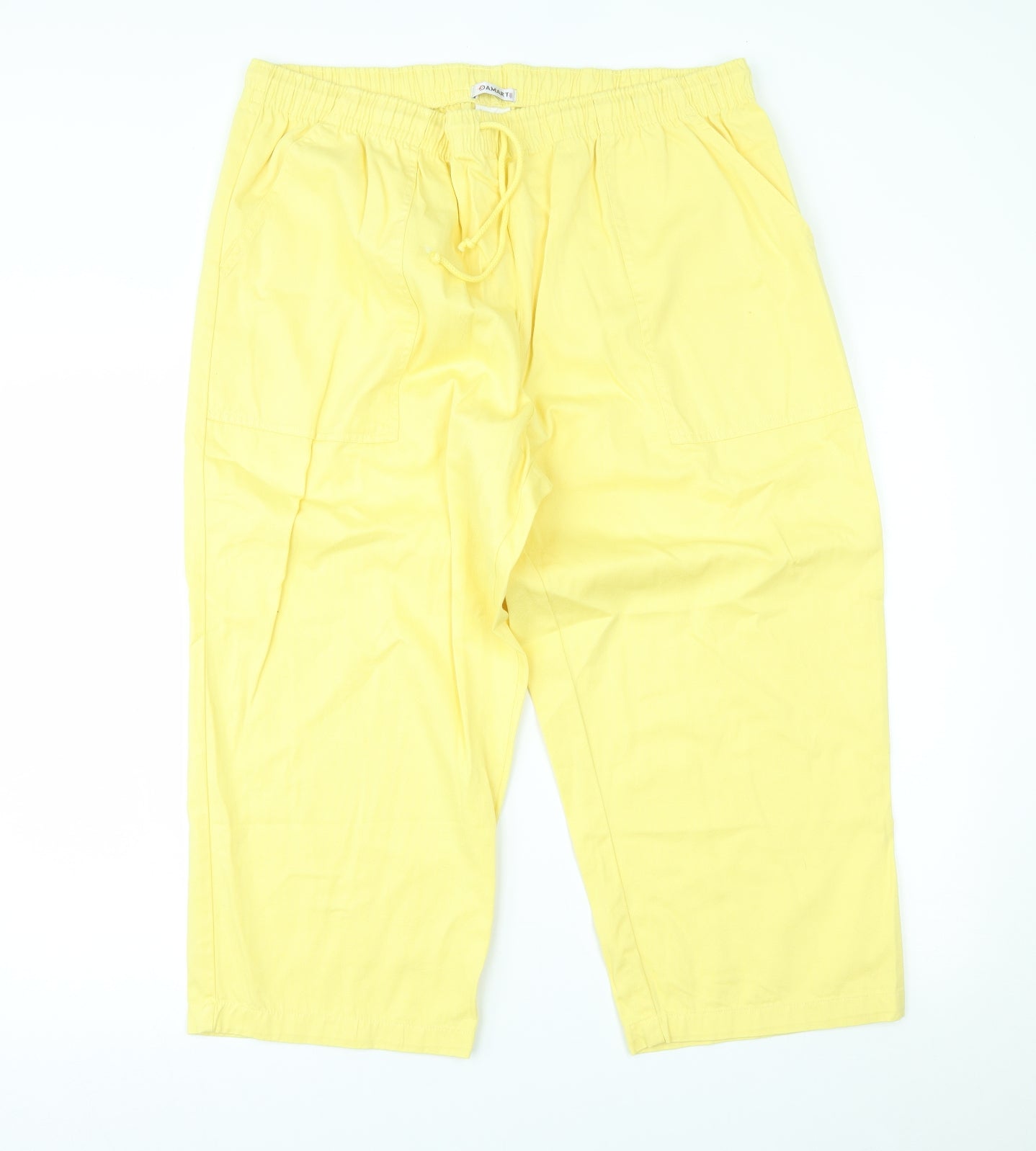 Damart Womens Yellow   Cropped Trousers Size 22 L21 in