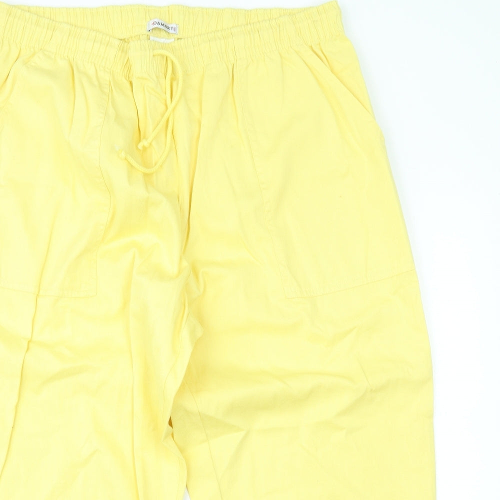 Damart Womens Yellow   Cropped Trousers Size 22 L21 in