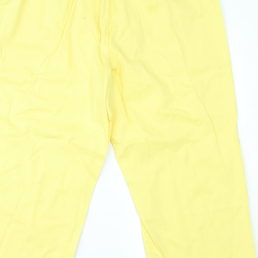 Damart Womens Yellow   Cropped Trousers Size 22 L21 in