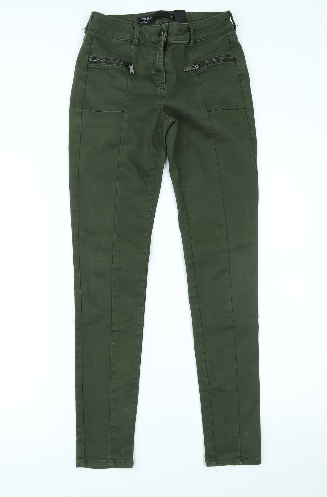 NEXT Womens Green  Denim Skinny Jeans Size 8 L29 in