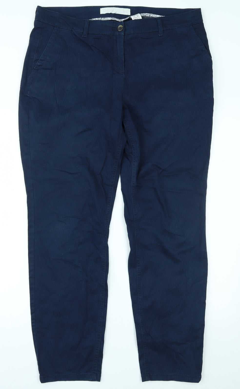 NEXT Womens Blue   Chino Trousers Size 16 L29 in