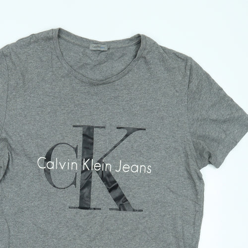 Calvin Klein Jeans Mens Grey    T-Shirt Size L