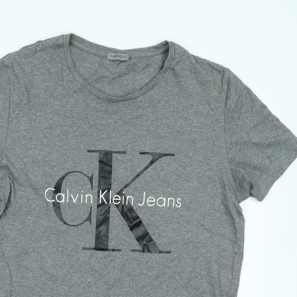 Calvin Klein Jeans Mens Grey    T-Shirt Size L