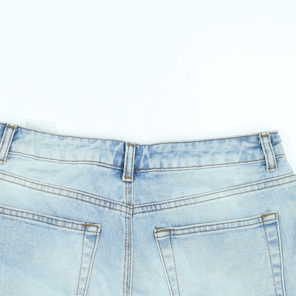 Topshop Womens Blue  Denim Hot Pants Shorts Size 10