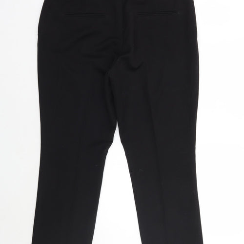 Papaya Womens Black   Cropped Trousers Size 12 L25 in