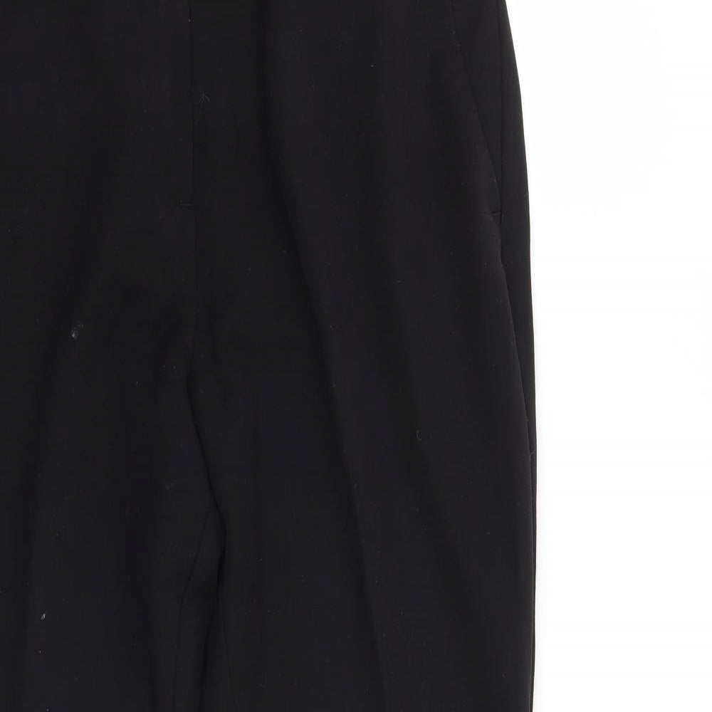 Papaya Womens Black   Cropped Trousers Size 12 L25 in