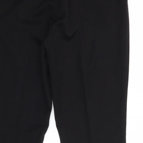 Papaya Womens Black   Cropped Trousers Size 12 L25 in