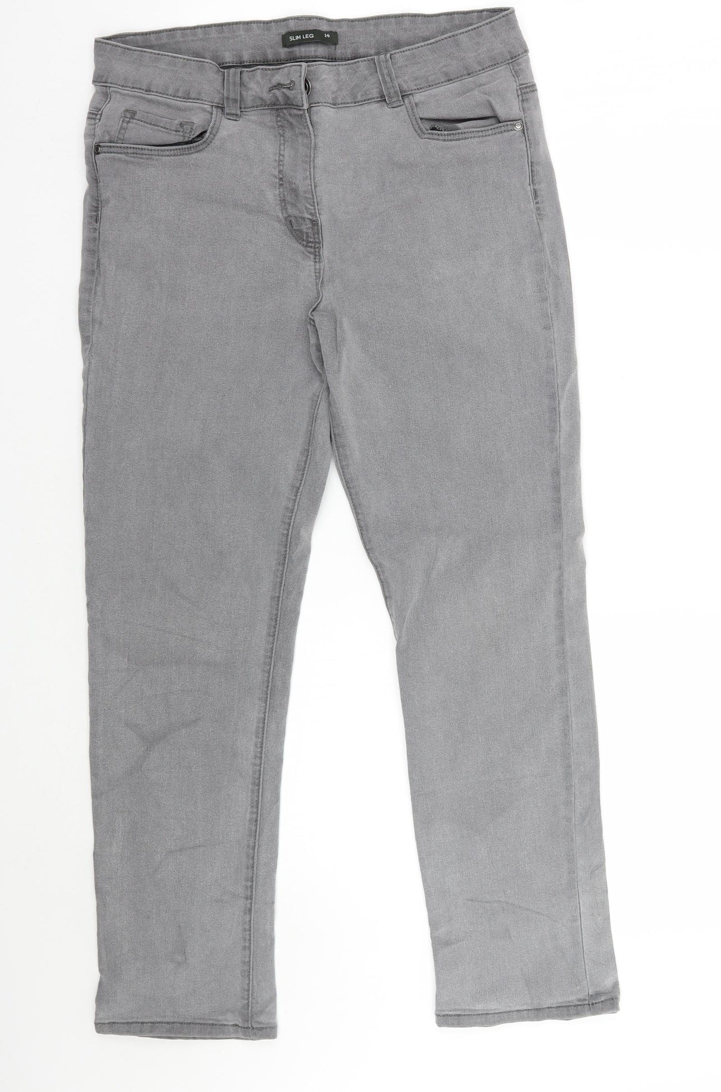 Bonmarché Womens Grey   Cropped Jeans Size 14 L27 in