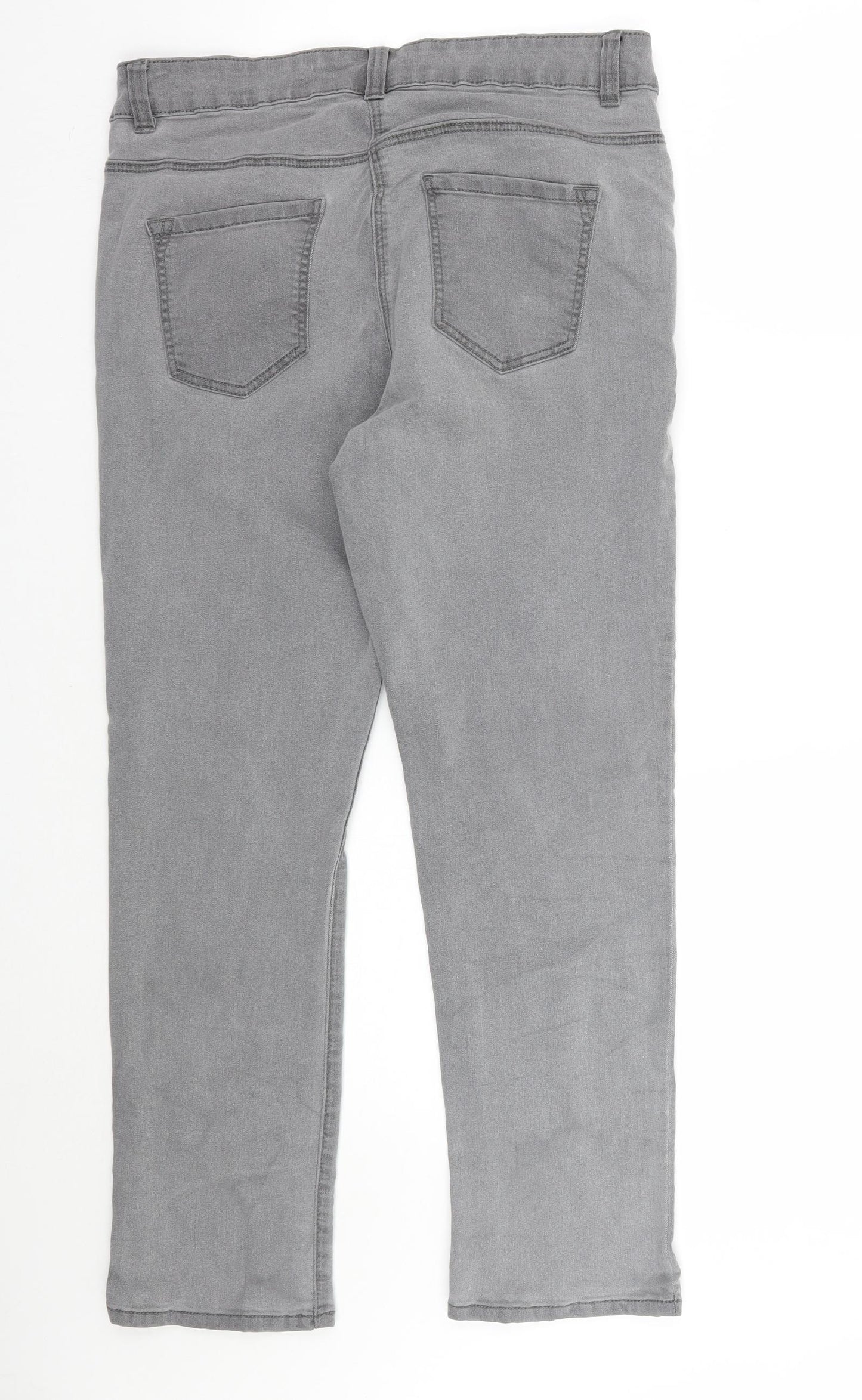 Bonmarché Womens Grey   Cropped Jeans Size 14 L27 in
