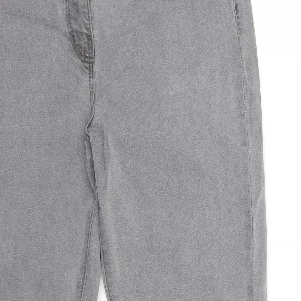 Bonmarché Womens Grey   Cropped Jeans Size 14 L27 in