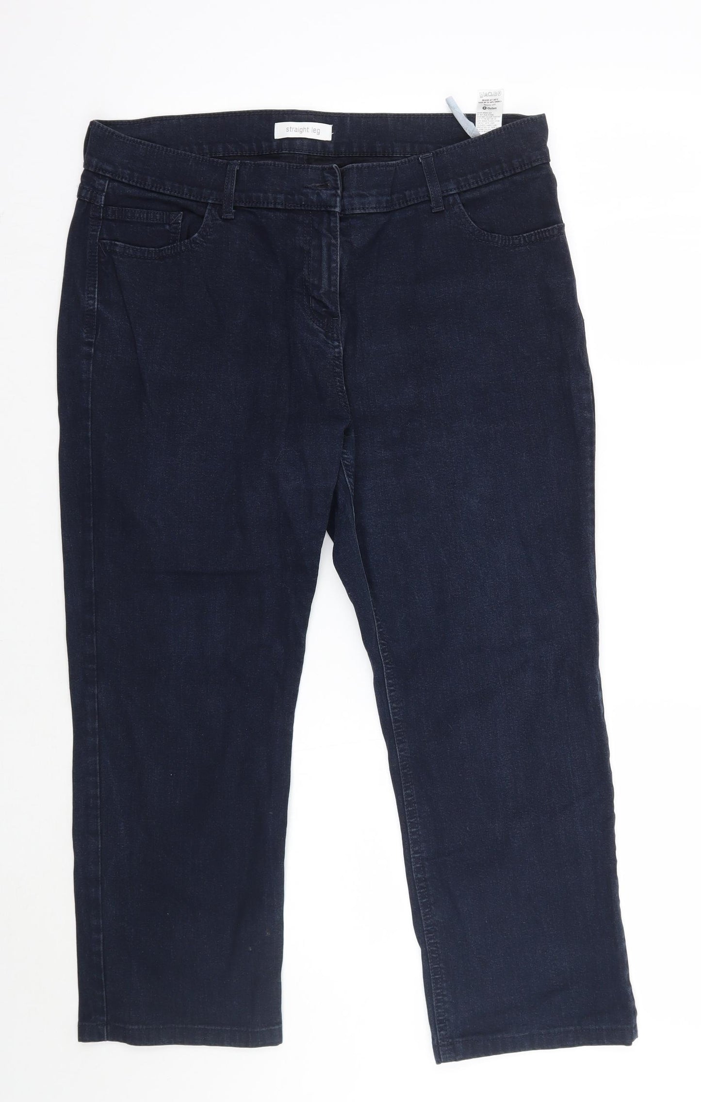 Marks and Spencer Womens Blue   Straight Jeans Size 16 L24 in