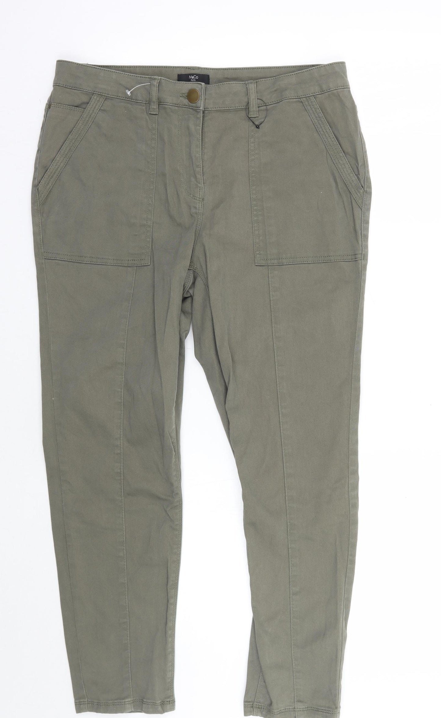 M&Co Womens Green   Straight Jeans Size 12 L26 in