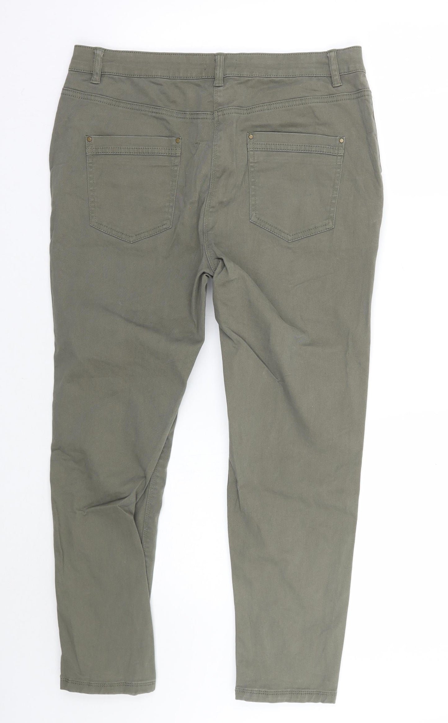 M&Co Womens Green   Straight Jeans Size 12 L26 in