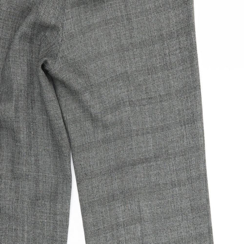 Evie Womens Grey Check  Trousers  Size 10 L29 in
