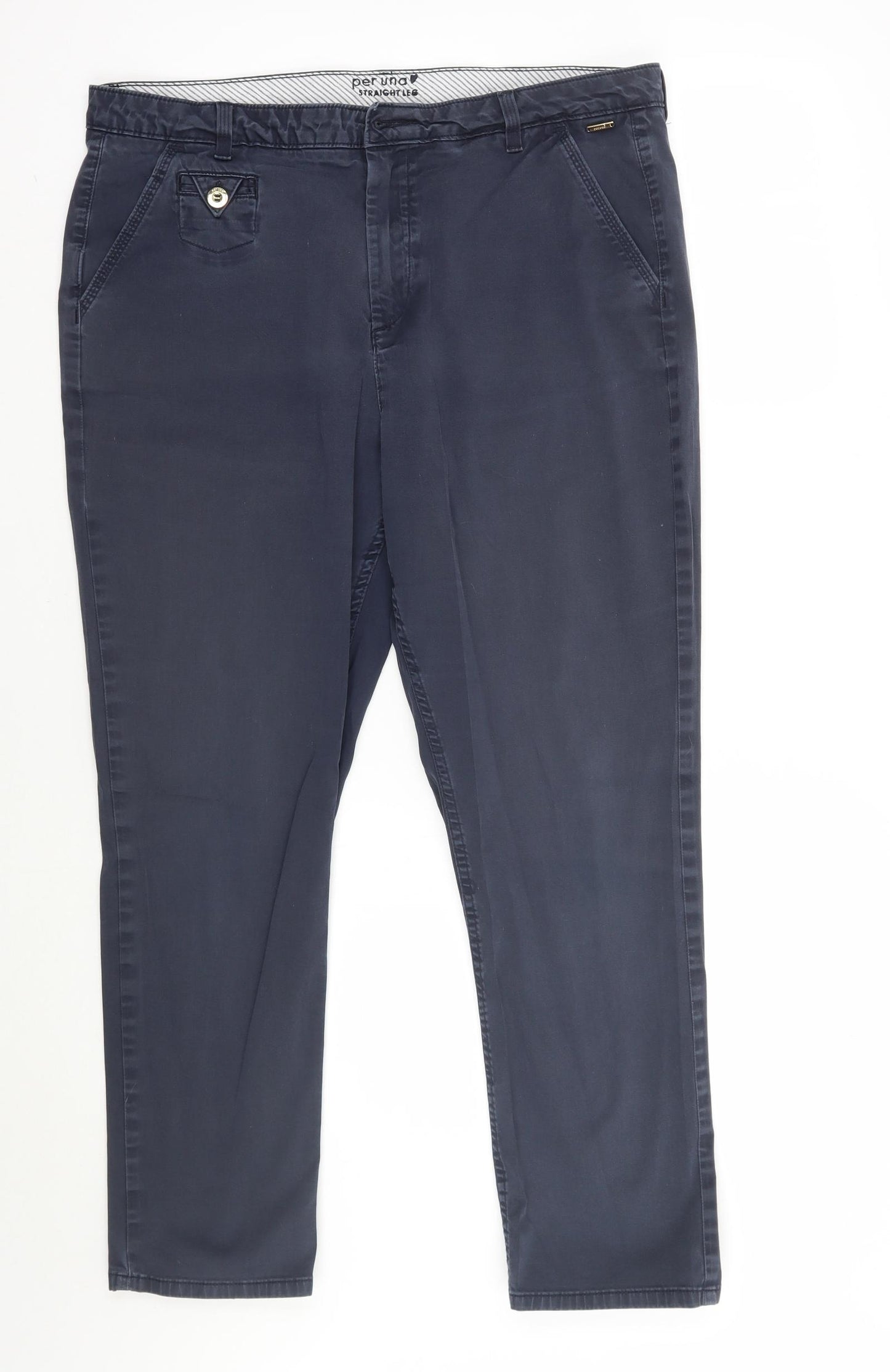 Per Una Womens Blue   Trousers  Size 16 L27 in