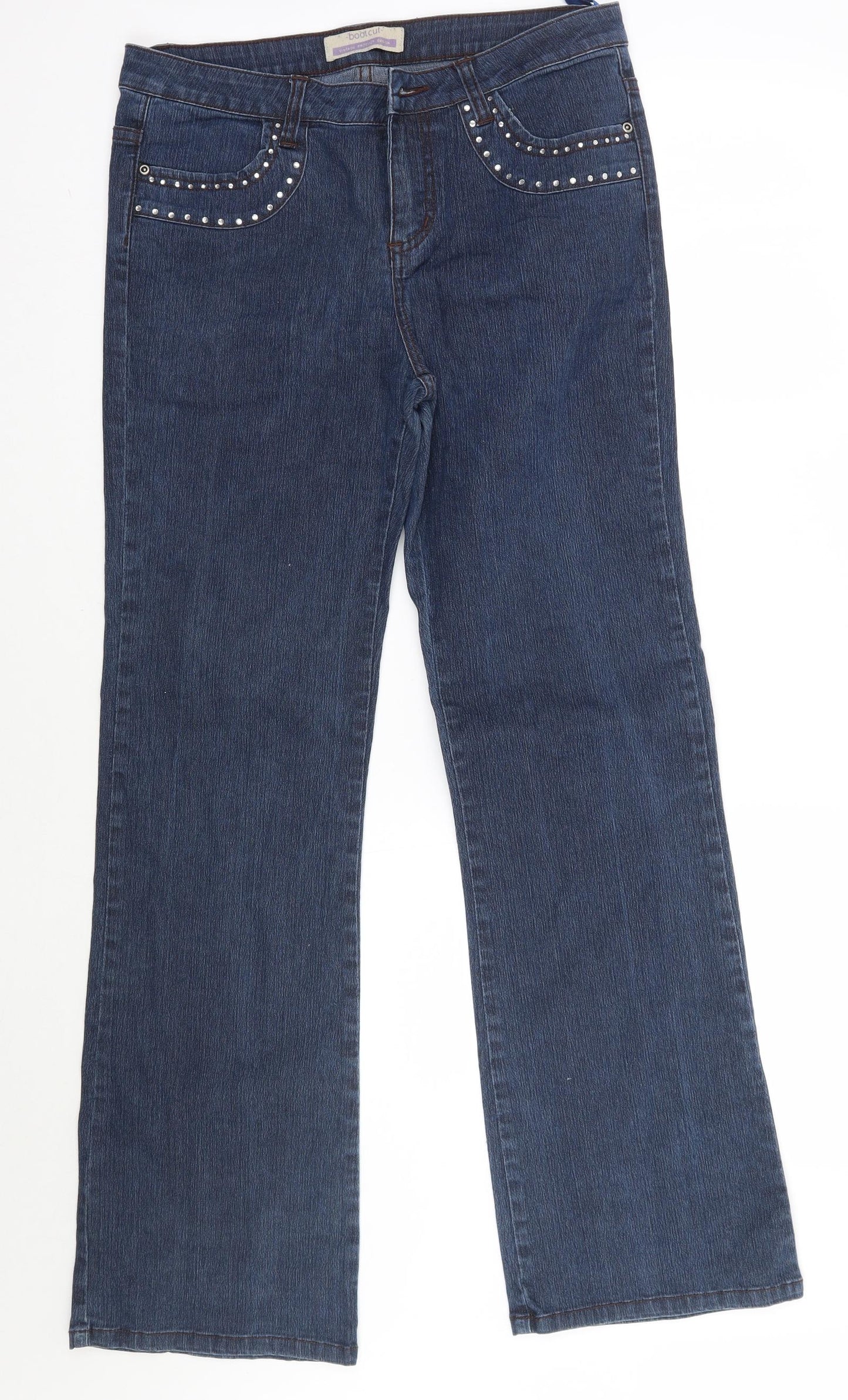 Easy Womens Blue   Bootcut Jeans Size 12 L31 in