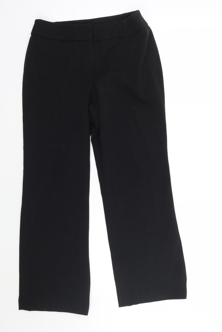 Anne Brooks Womens Black Trousers Size 10 L27.5 in