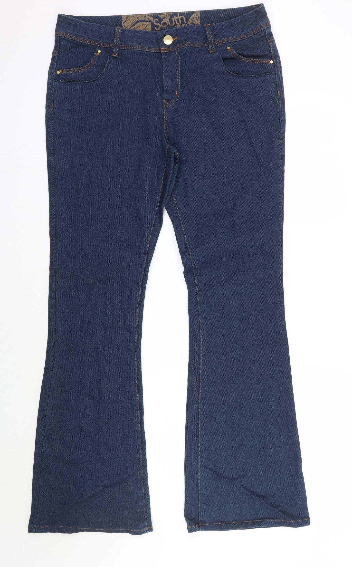 South Womens Blue   Flared Jeans Size 16 L32 in