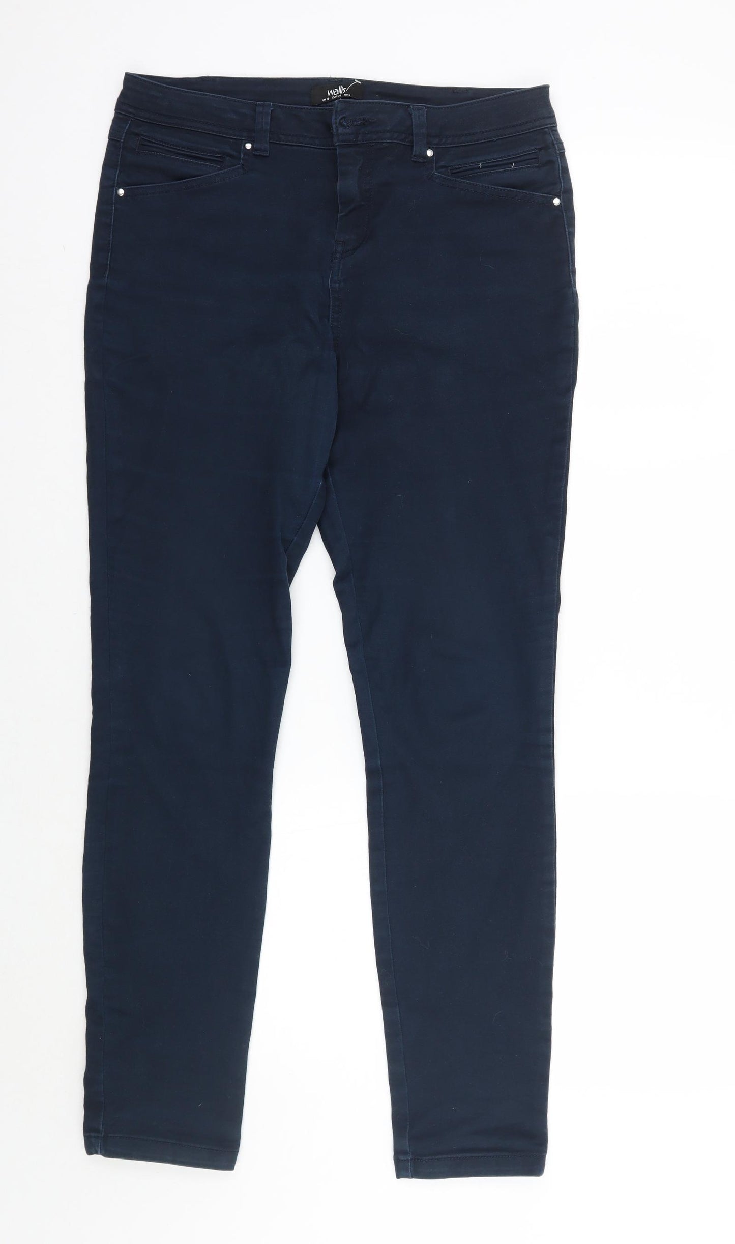 Wallis Womens Blue   Skinny Jeans Size 12 L30 in
