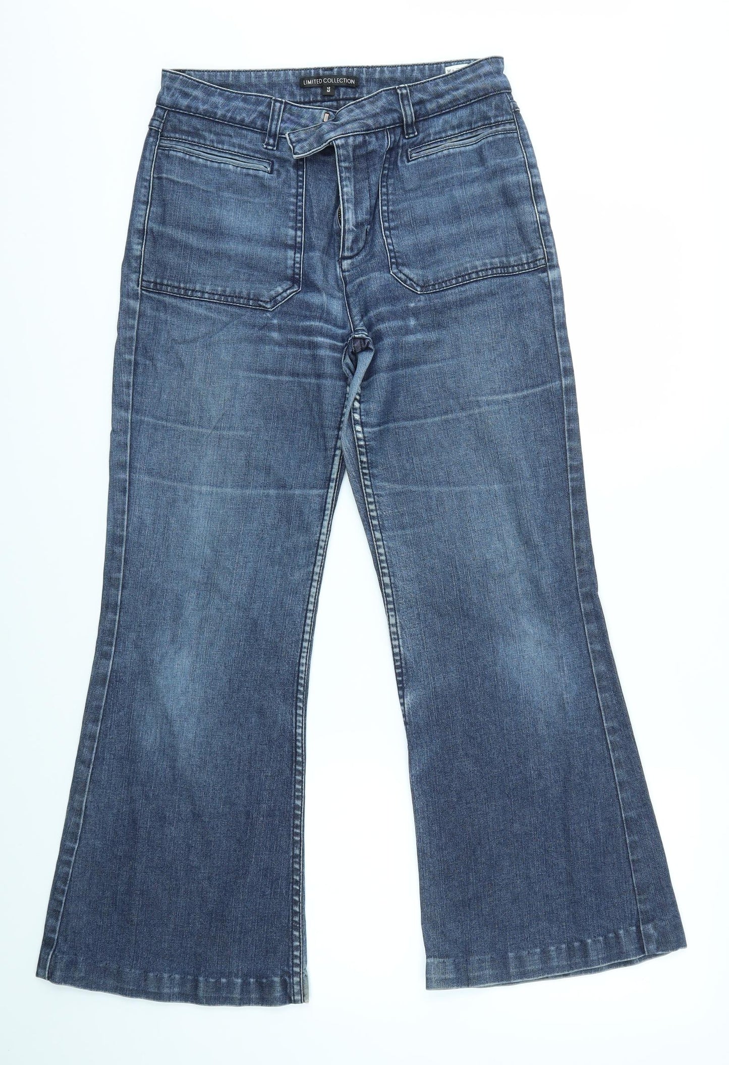 M&S Womens Blue   Bootcut Jeans Size 12 L27 in