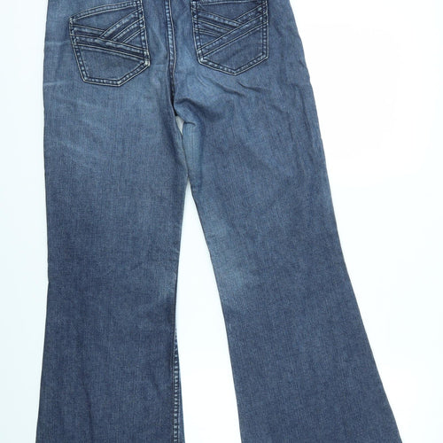M&S Womens Blue   Bootcut Jeans Size 12 L27 in