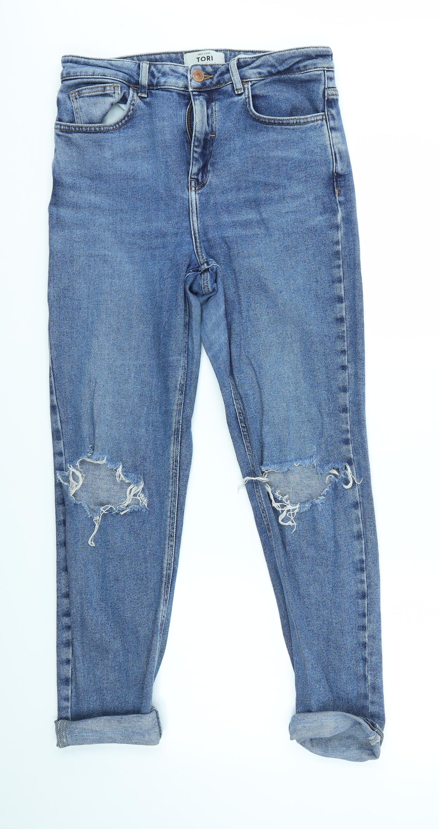 New Look Womens Blue   Mom Jeans Size 12 L27 in - TORI