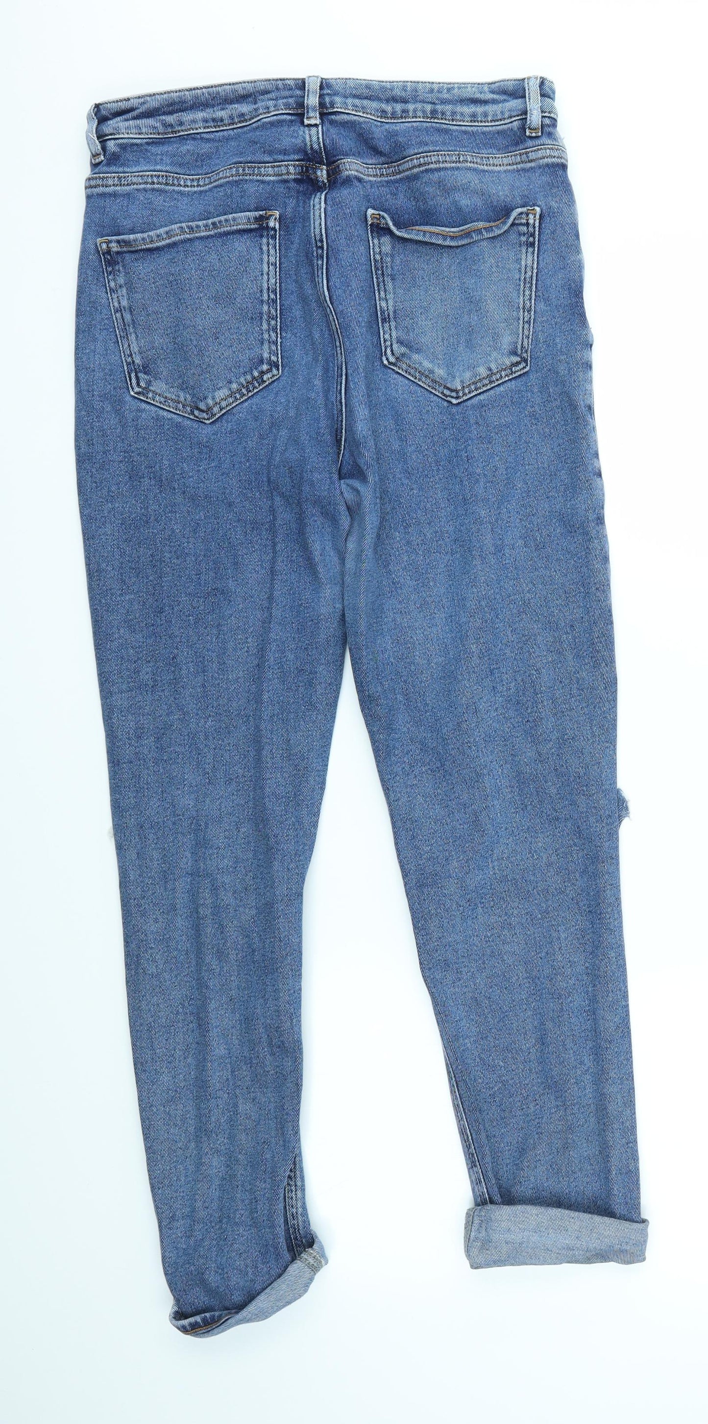 New Look Womens Blue   Mom Jeans Size 12 L27 in - TORI