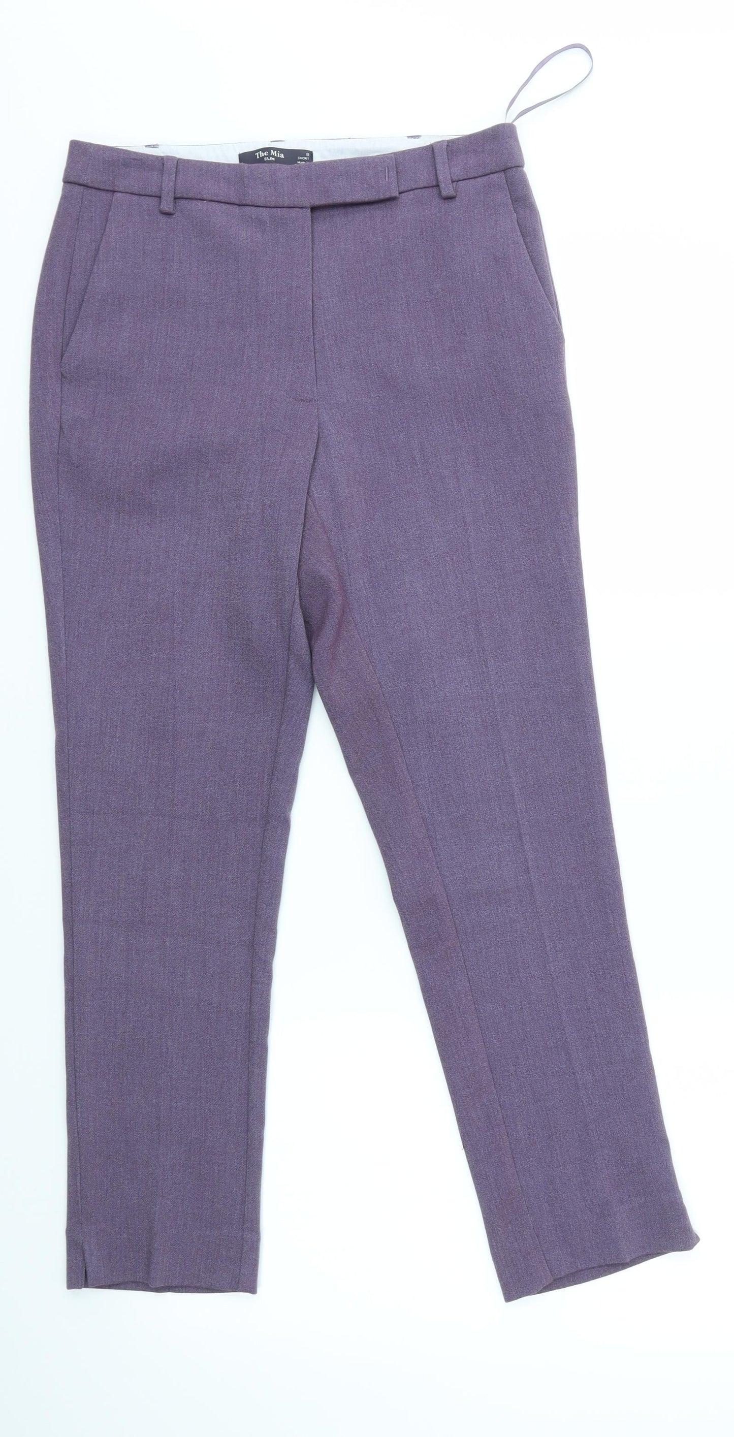 M&S Womens Purple   Dress Pants Trousers Size 8 L25 in - SHORT THE MIA