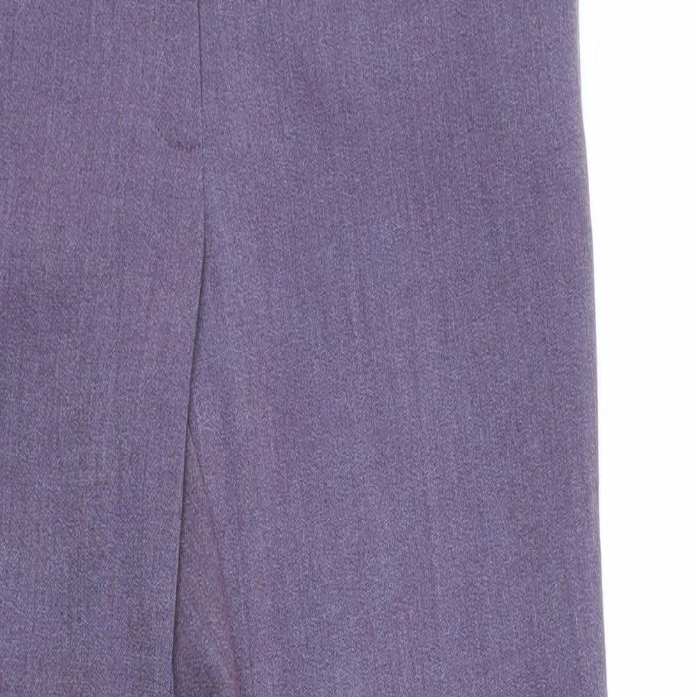 M&S Womens Purple   Dress Pants Trousers Size 8 L25 in - SHORT THE MIA