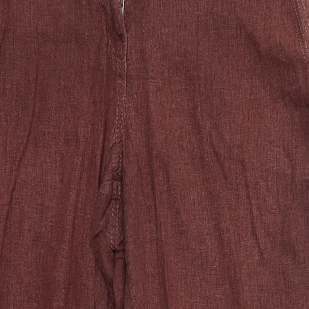 NEXT Womens Red   Cropped Trousers Size 16 L26 in