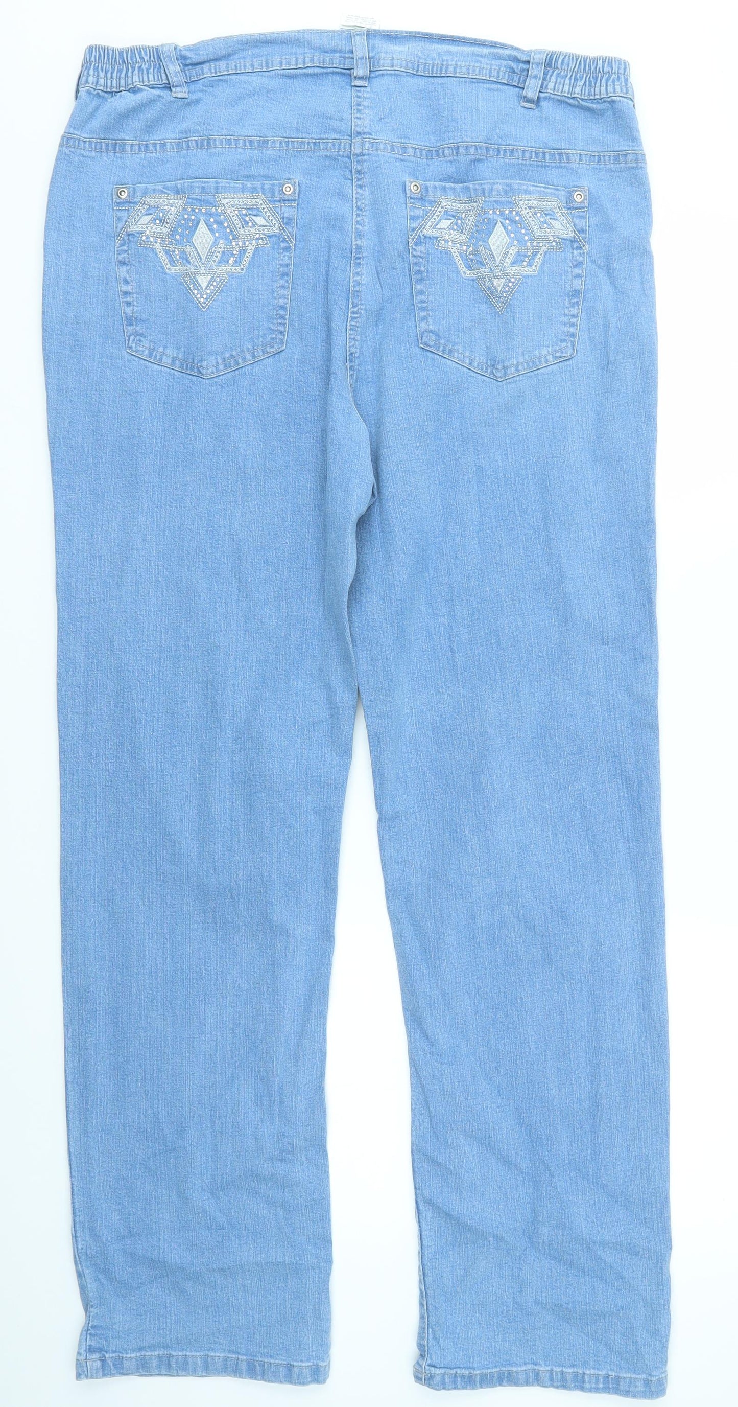 Preworn Womens Blue   Straight Jeans Size 18 L30 in