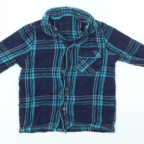TU Boys Multicoloured Check   Pyjama Top Size 5-6 Years