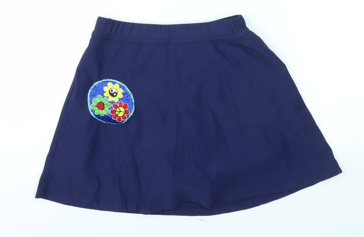 TEAM COLOURS Womens Blue   Skort  Size 24 in  - SHORTS UNDERNEATH NETBALL SPORT