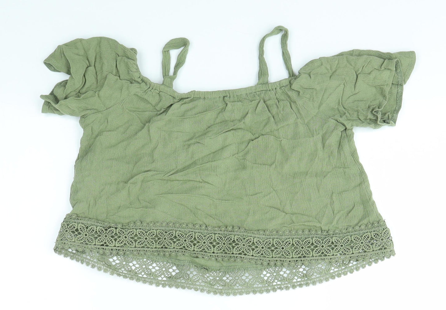 Primark Girls Green   Basic Blouse Size 7-8 Years