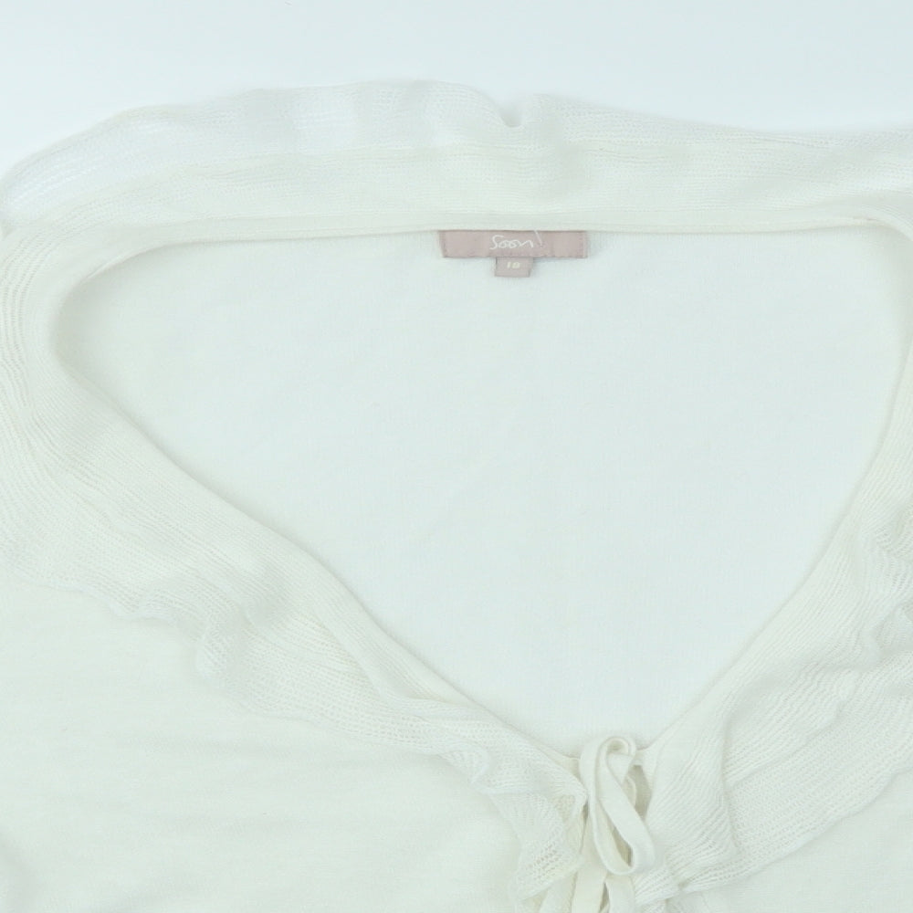 Soon Womens Ivory   Cardigan Jumper Size 18