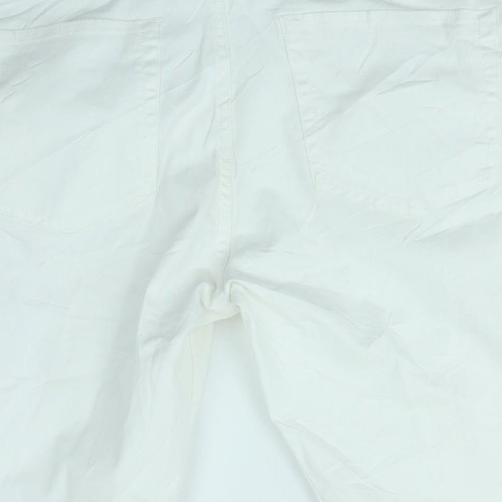 H&M Womens White   Chino Shorts Size 8