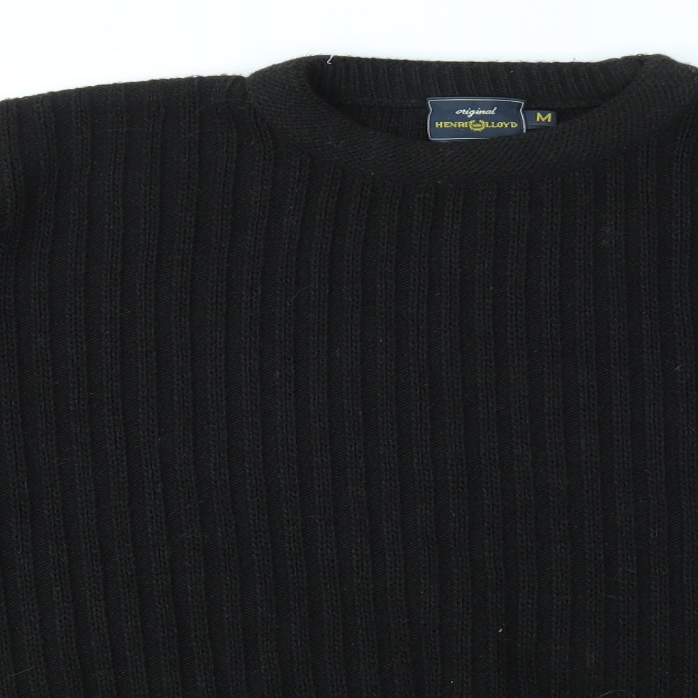 Henri Lloyd Mens Black   Pullover Jumper Size M