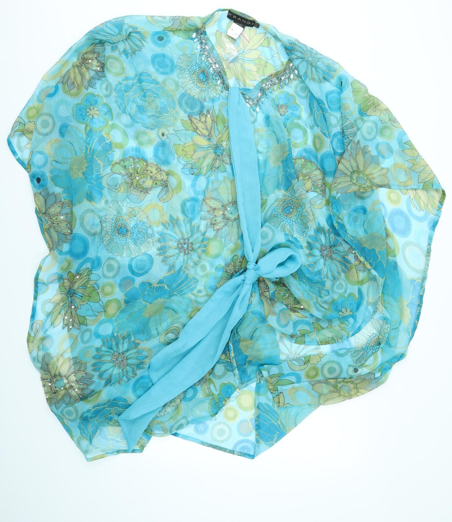 FRANGI Womens Multicoloured   Kimono Blouse One Size