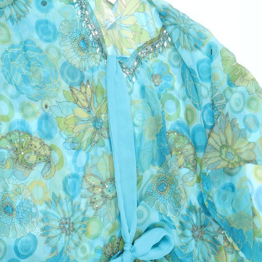FRANGI Womens Multicoloured   Kimono Blouse One Size