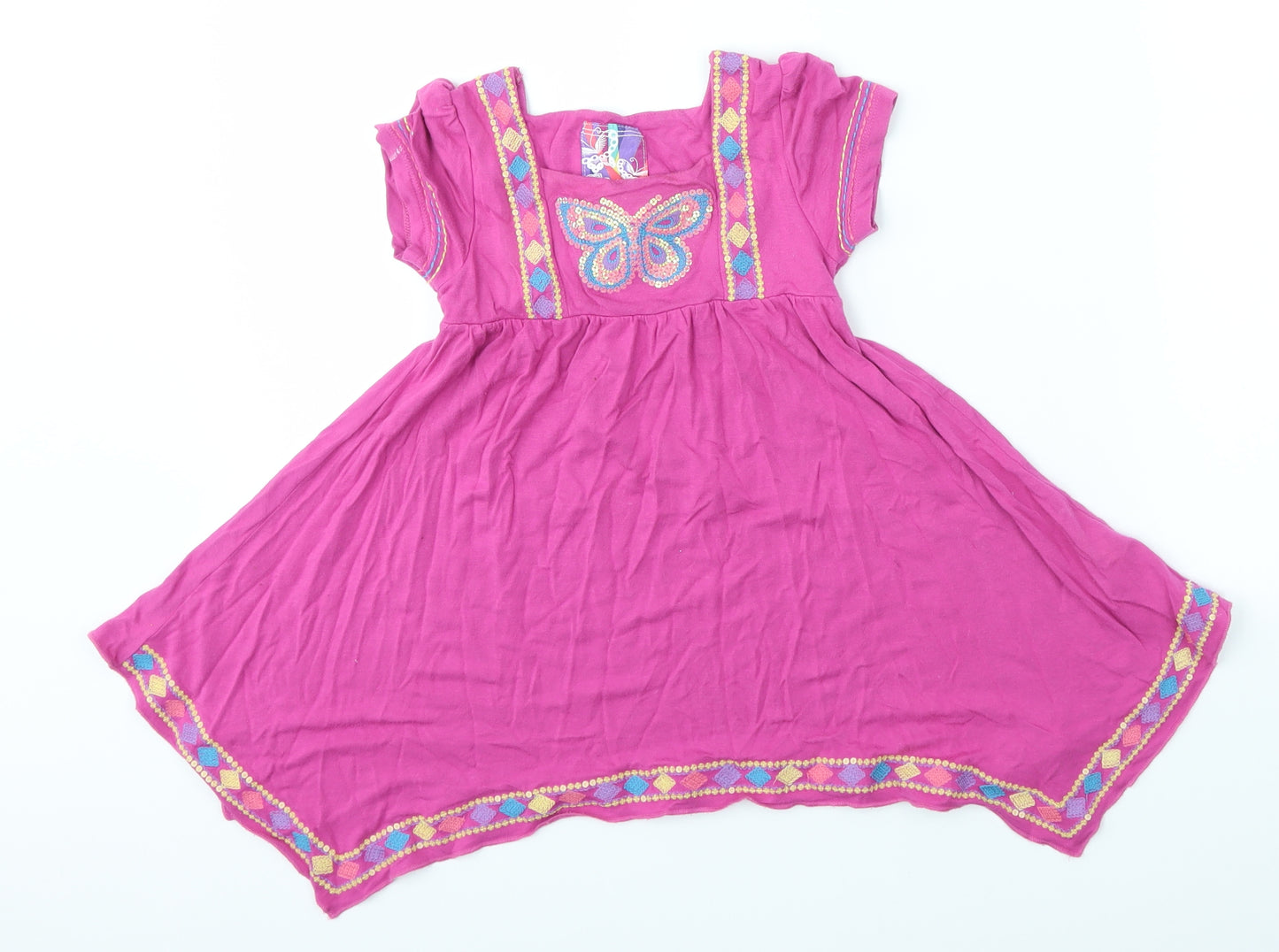 Debenhams Girls Pink   T-Shirt Dress  Size 18-24 Months