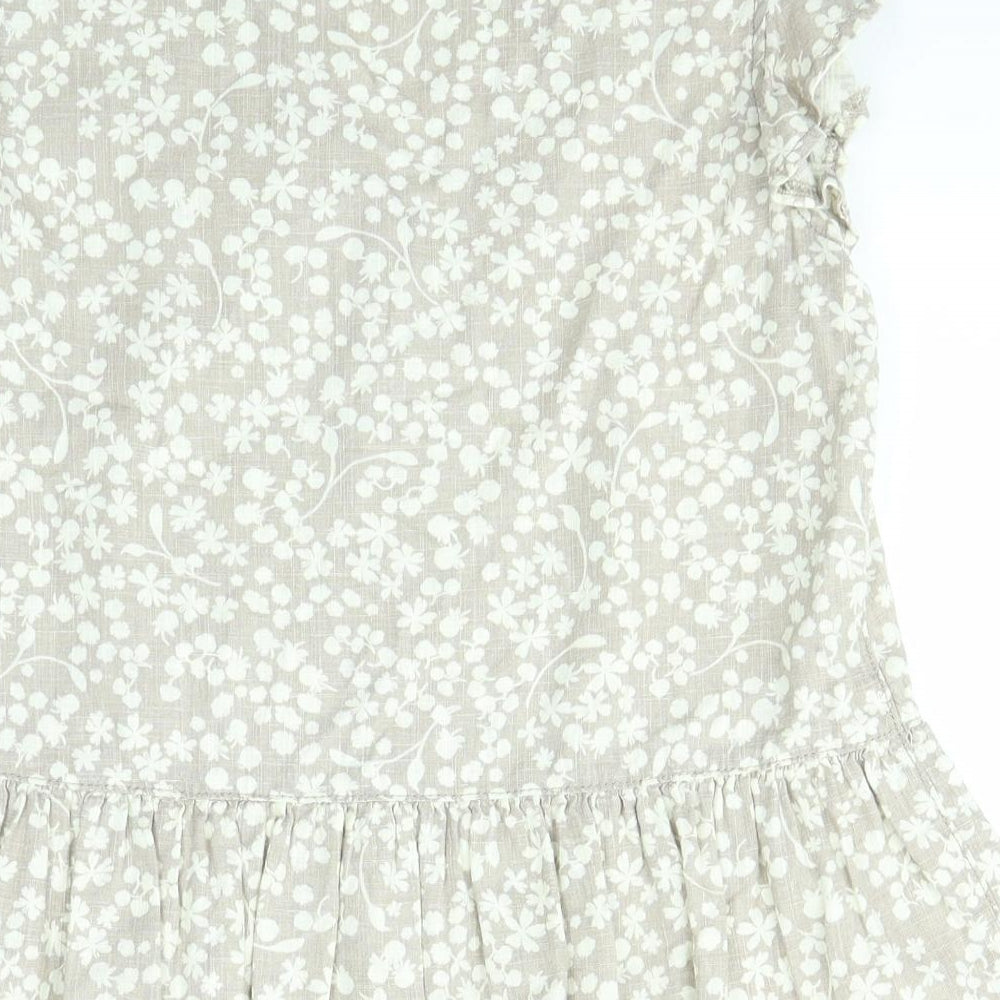 NEXT Womens Brown Floral  Basic Blouse Size 12