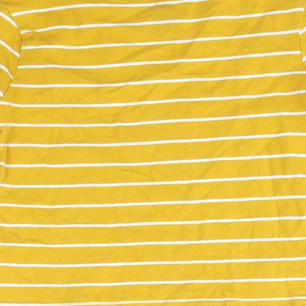 F&F Boys Yellow Striped  Basic T-Shirt Size 3-4 Years