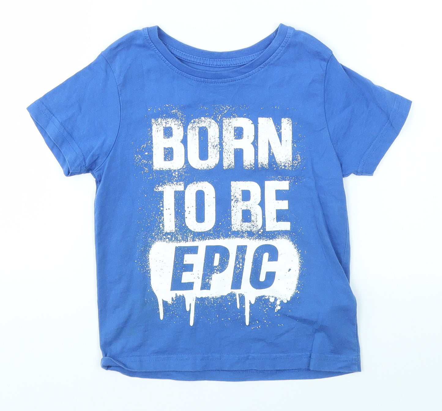 Primark Boys Blue   Basic T-Shirt Size 3-4 Years